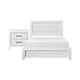 Full Bedroom Set, Farmhouse Style, Black, White, 2 Piece Set with Nightstand
