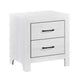 Full Bedroom Set, Farmhouse Style, Black, White, 2 Piece Set with Nightstand
