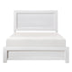 Full Bedroom Set, Farmhouse Style, Black, White, 2 Piece Set with Nightstand