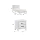Full Bedroom Set, Farmhouse Style, Black, White, 2 Piece Set with Nightstand