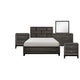 Queen Bedroom Set, Drawer Storage, Gray, 5 Piece Set with 2 Nightstands, Dresser, and Mirror