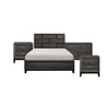 Queen Bedroom Set, Drawer Storage, Gray, 4 Piece Set with 2 Nightstands and Dresser