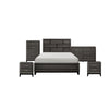 Queen Bedroom Set, Drawer Storage, Gray, 5 Piece Set with 2 Nightstands, Dresser, and Chest