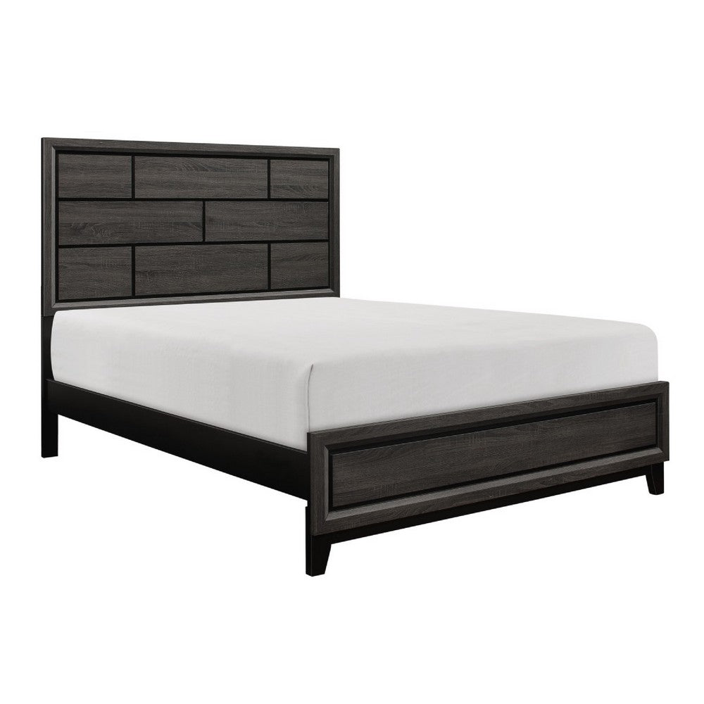 Queen Bedroom Set, Drawer Storage, Gray, 5 Piece Set with 2 Nightstands, Dresser, and Chest