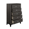 Queen Bedroom Set, Drawer Storage, Gray, 5 Piece Set with 2 Nightstands, Dresser, and Chest