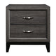 Queen Bedroom Set, Drawer Storage, Gray, 3 Piece Set with 2 Nightstands