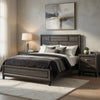 Queen Bedroom Set, Drawer Storage, Gray, 3 Piece Set with 2 Nightstands