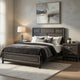 Queen Bedroom Set, Drawer Storage, Gray, 3 Piece Set with 2 Nightstands