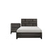 Queen Bedroom Set, Drawer Storage, Gray, 2 Piece Set with Nightstand