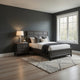 Queen Bedroom Set, Drawer Storage, Gray, 2 Piece Set with Nightstand