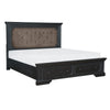 Queen Bedroom Set, Drawer Storage, Gray, 5 Piece Set with 2 Nightstands, Dresser, and Mirror