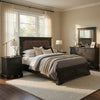 Queen Bedroom Set, Drawer Storage, Gray, 5 Piece Set with 2 Nightstands, Dresser, and Mirror