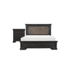 Queen Bedroom Set, Drawer Storage, Gray, 2 Piece Set with Nightstand