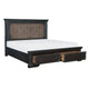 Queen Bedroom Set, Drawer Storage, Gray, 2 Piece Set with Nightstand