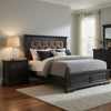 Queen Bedroom Set, Drawer Storage, Gray, 2 Piece Set with Nightstand
