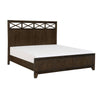 Queen Bedroom Set, Drawer Storage, Brown, 4 Piece Set with 2 Nightstands and Dresser