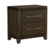 Queen Bedroom Set, Drawer Storage, Brown, 2 Piece Set with Nightstand