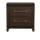 Queen Bedroom Set, Drawer Storage, Brown, 2 Piece Set with Nightstand
