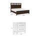 Queen Bedroom Set, Drawer Storage, Brown, 2 Piece Set with Nightstand