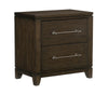 Queen Bedroom Set, Drawer Storage, Brown, 3 Piece Set with 2 Nightstands