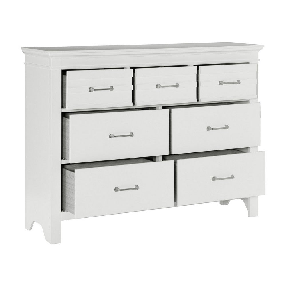 Queen Bedroom Set, Drawer Storage, White, 5 Piece Set with 2 Nightstands, Dresser, and Mirror