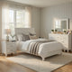 Queen Bedroom Set, Drawer Storage, White, 5 Piece Set with 2 Nightstands, Dresser, and Mirror