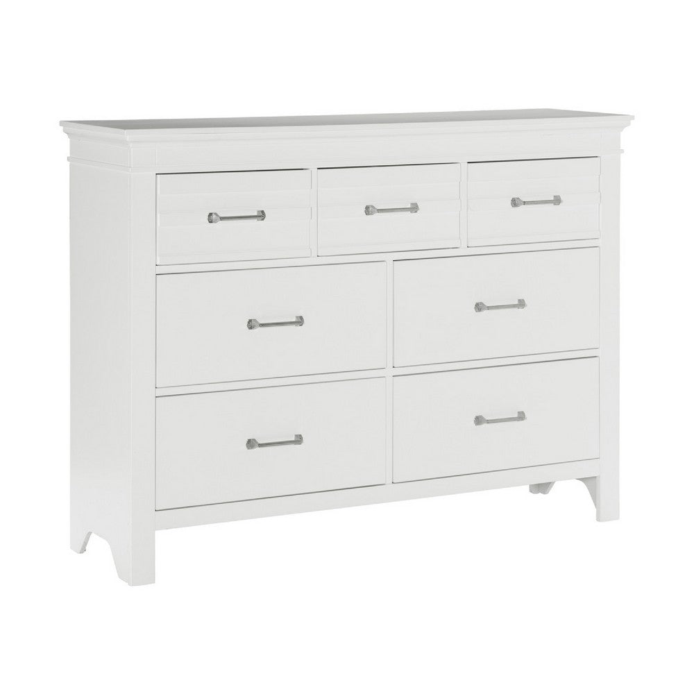 Queen Bedroom Set, Drawer Storage, White, 4 Piece Set with 2 Nightstands and Dresser