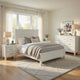 Queen Bedroom Set, Drawer Storage, White, 4 Piece Set with 2 Nightstands and Dresser