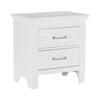 Queen Bedroom Set, Drawer Storage, White, 2 Piece Set with Nightstand