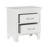Queen Bedroom Set, Drawer Storage, White, 2 Piece Set with Nightstand