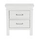Queen Bedroom Set, Drawer Storage, White, 2 Piece Set with Nightstand