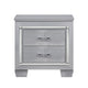 Queen Bedroom Set, Drawer Storage, Gray, 4 Piece Set with 2 Nightstands and Dresser