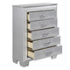 Queen Bedroom Set, Drawer Storage, Gray, 5 Piece Set with 2 Nightstands, Dresser, and Chest