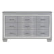 Queen Bedroom Set, Drawer Storage, Gray, 4 Piece Set with Nightstand, Dresser, and Chest