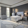 Queen Bedroom Set, Drawer Storage, Gray, 4 Piece Set with Nightstand, Dresser, and Chest