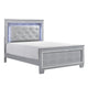 Queen Bedroom Set, Drawer Storage, Gray, 2 Piece Set with 1 Nightstands