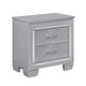 Queen Bedroom Set, Drawer Storage, Gray, 2 Piece Set with 1 Nightstands