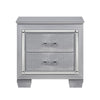 Queen Bedroom Set, Drawer Storage, Gray, 2 Piece Set with 1 Nightstands
