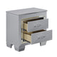 Queen Bedroom Set, Drawer Storage, Gray, 2 Piece Set with 1 Nightstands