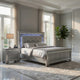 Queen Bedroom Set, Drawer Storage, Gray, 2 Piece Set with 1 Nightstands