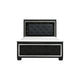 Queen Bedroom Set, Drawer Storage, Black, 3 Piece Set with 2 Nightstands
