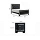 Queen Bedroom Set, Drawer Storage, Black, 3 Piece Set with 2 Nightstands