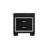 Queen Bedroom Set, Drawer Storage, Black, 2 Piece Set with Nightstand