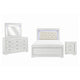 Full Bedroom Set, Drawer Storage, White, 4 Piece Set with Nightstand, Dresser, and Mirror