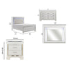 Full Bedroom Set, Drawer Storage, White, 4 Piece Set with Nightstand, Dresser, and Mirror