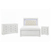 Full Bedroom Set, Drawer Storage, White, 3 Piece Set with Nightstand and Dresser