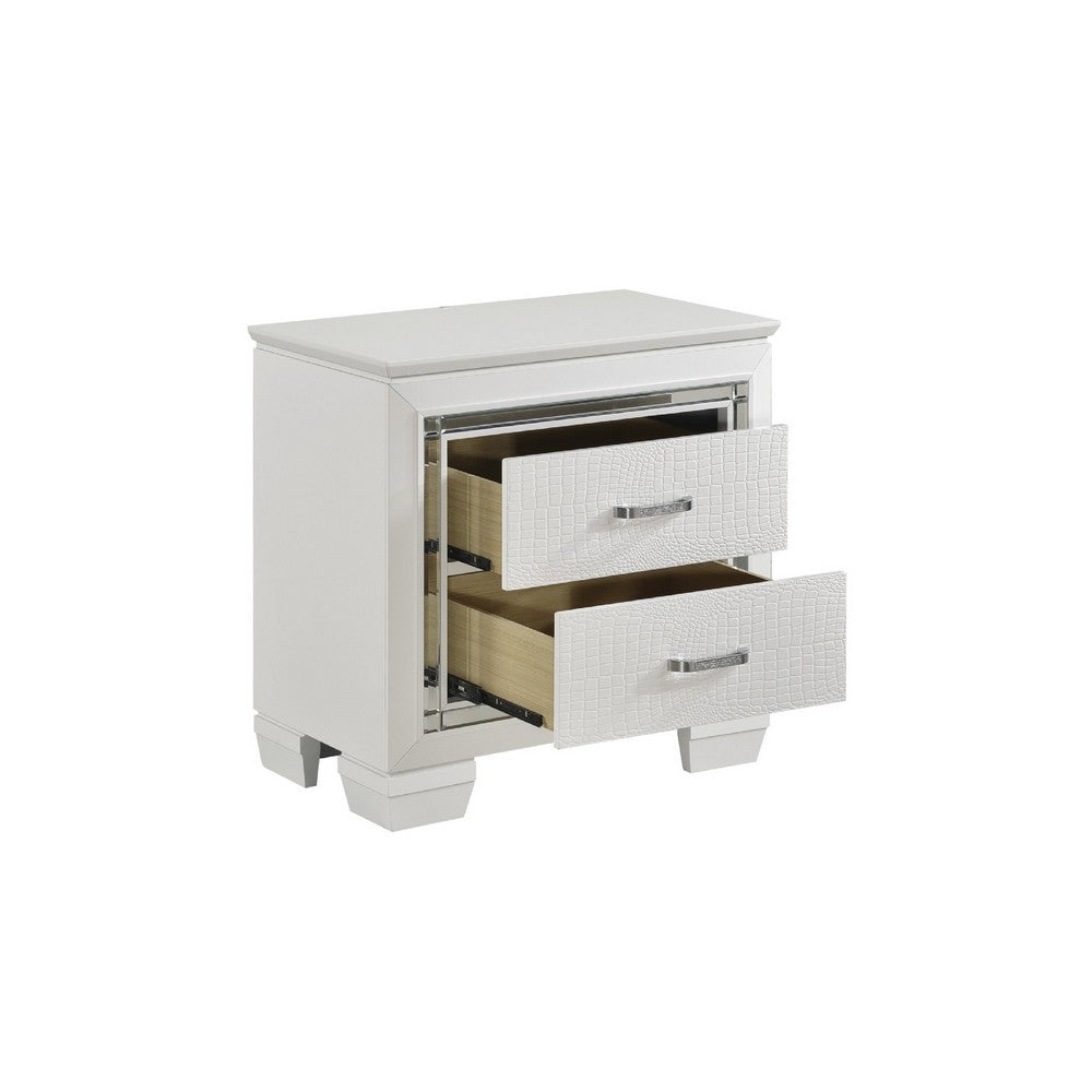 Full Bedroom Set, Drawer Storage, White, 3 Piece Set with Nightstand and Dresser
