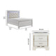 Full Bedroom Set, Drawer Storage, White, 3 Piece Set with Nightstand and Dresser
