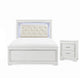 Full Bedroom Set, Drawer Storage, White, 2 Piece Set with Nightstand