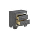Queen Bedroom Set, Drawer Storage, Gray, 3 Piece Set with 2 Nightstands